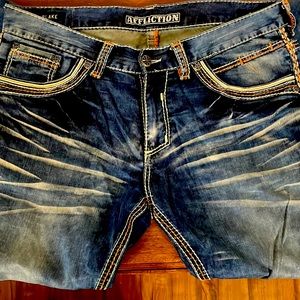 Affliction Mens Denim Jean Size 34. Excellent condition.